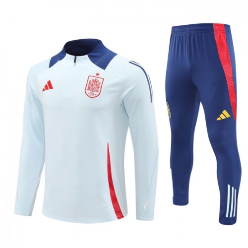 Španjolska Sweatshirt Za Trening 2024-25 Četvrt-Zip Bijela Španjolska Sweatshirt Za Trening 2024-25 Četvrt-Zip Bijela